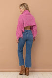 Liana Fringe Turtleneck Sweater