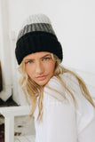 Color Block Beanie (Charcoal)