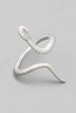 Adjustable Open Snake Ring (Silver)