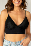 Lace Longline Bralette (Black)