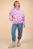 Flower Power Sherpa Pullover