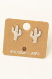 Cactus Earrings (Silver)