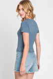 Tahni Basic Tee (Slate Blue)