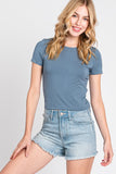 Tahni Basic Tee (Slate Blue)