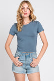 Tahni Basic Tee (Slate Blue)