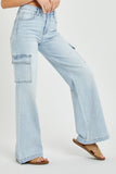 High Rise Cargo Jeans