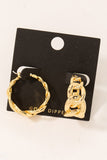 Gold Dipped Chain Link Hoop Earrings