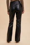 Ashton Vegan Leather Flare Pants (Black)