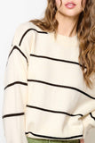 Marcy Striped Sweater (Powder)