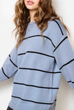 Marcy Striped Sweater ( Dolphin)