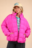 Stormy Puffer Jacket (Fuschia)