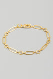 Oval Chain Link Bracelet (Gold)