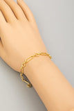 Oval Chain Link Bracelet (Gold)