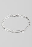 Oval Chain Link Bracelet (Silver)