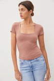 Katia Square Neck Top (Mocha)