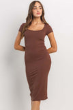 Julianne Midi Dress (Brown)