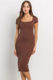 Julianne Midi Dress (Brown)