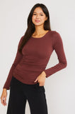 Molly Long Sleeve Top (Red Brown)