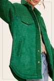 Laura Suede Buttoned Jacket (Basil)