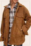 Laura Suede Buttoned Jacket (Cognac)