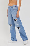 Vintage Low Rise Distressed Jeans