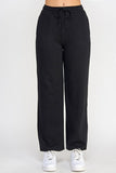 Cozy Straight Leg Joggers (Black)