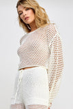 Crochet Mesh Top (White)