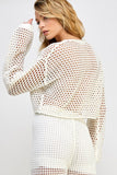 Crochet Mesh Top (White)