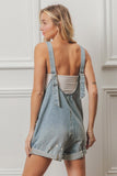 Cora Denim Overall Romper (Lightwash)