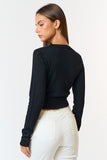 Monica Front Bow Long Sleeve Top