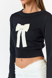 Monica Front Bow Long Sleeve Top