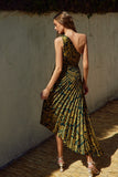 Darci Pleated Maxi Dress (Golden Pine)