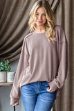 Everyday Basic Ribbed Top (Light Brown)