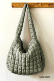 Quilted Oversized Bag (Sage Grey)