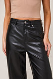 Heather Faux Leather Pants