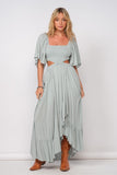 Logan Cutout Maxi Dress (Newport Bay)