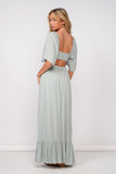 Logan Cutout Maxi Dress (Newport Bay)