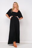 Logan Cutout Maxi Dress (Black)