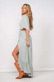 Logan Cutout Maxi Dress (Newport Bay)