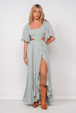 Logan Cutout Maxi Dress (Newport Bay)