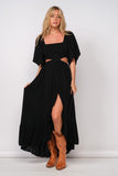 Logan Cutout Maxi Dress (Black)