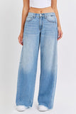 Mid Rise Paneled Jeans