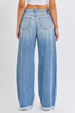 Mid Rise Paneled Jeans