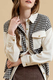 Colorblock Houndstooth Jacket (Black)