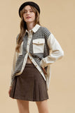 Colorblock Houndstooth Jacket (Black)