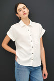 Sofia Button Down Top(Off White)