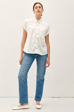 Sofia Button Down Top(Off White)