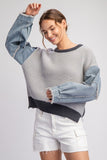 Avery Denim Sleeved Sweater