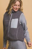 Reversible Fleece Vest (Charcoal)