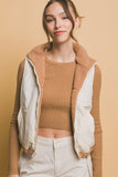 Reversible Fleece Vest (Camel)